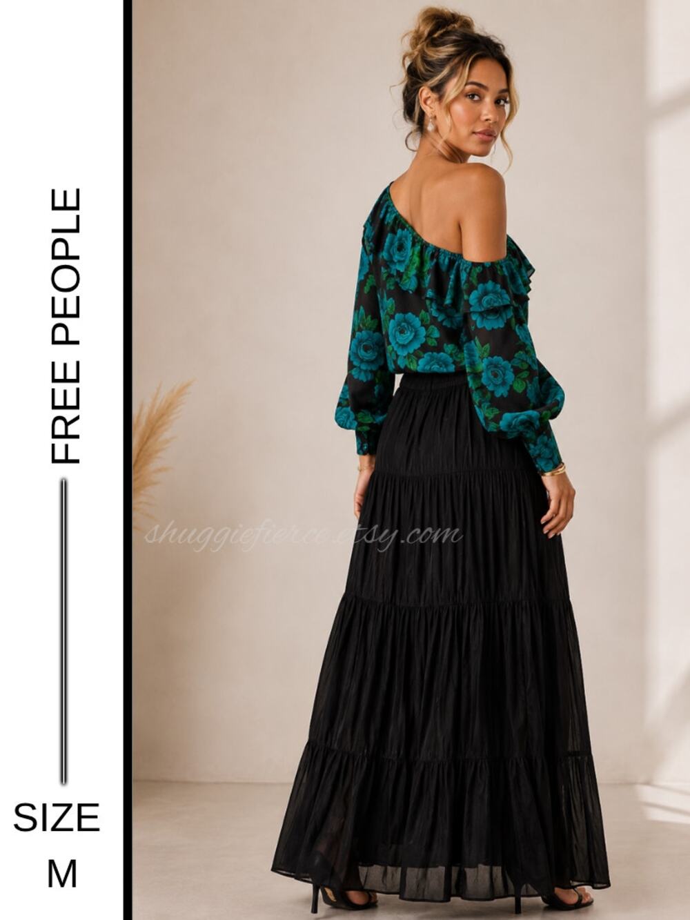 🌿  MSRP: $108 | ✨ FREE PEOPLE Knights Floral One-Shoulder Blouse | NWT Size M ✨